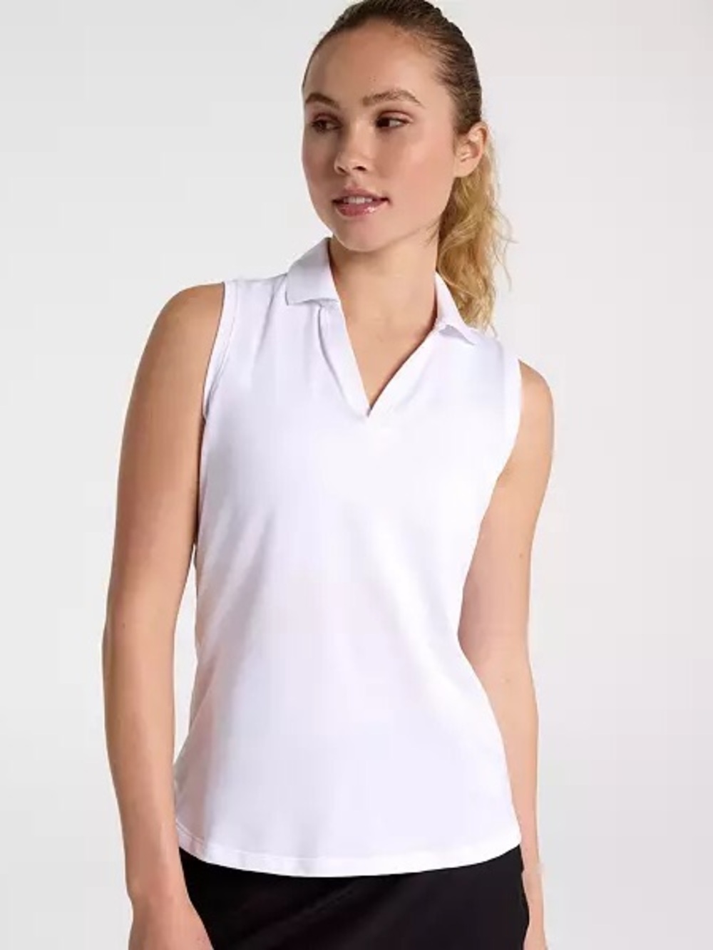 Walter Hagen White Performance Sleeveless Polo Tank Top